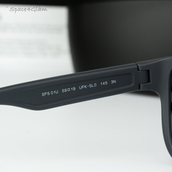 Prada Linea Rossa Women Sunglasses Grey Mirror Black Square PS01US UFK5L0 NEW